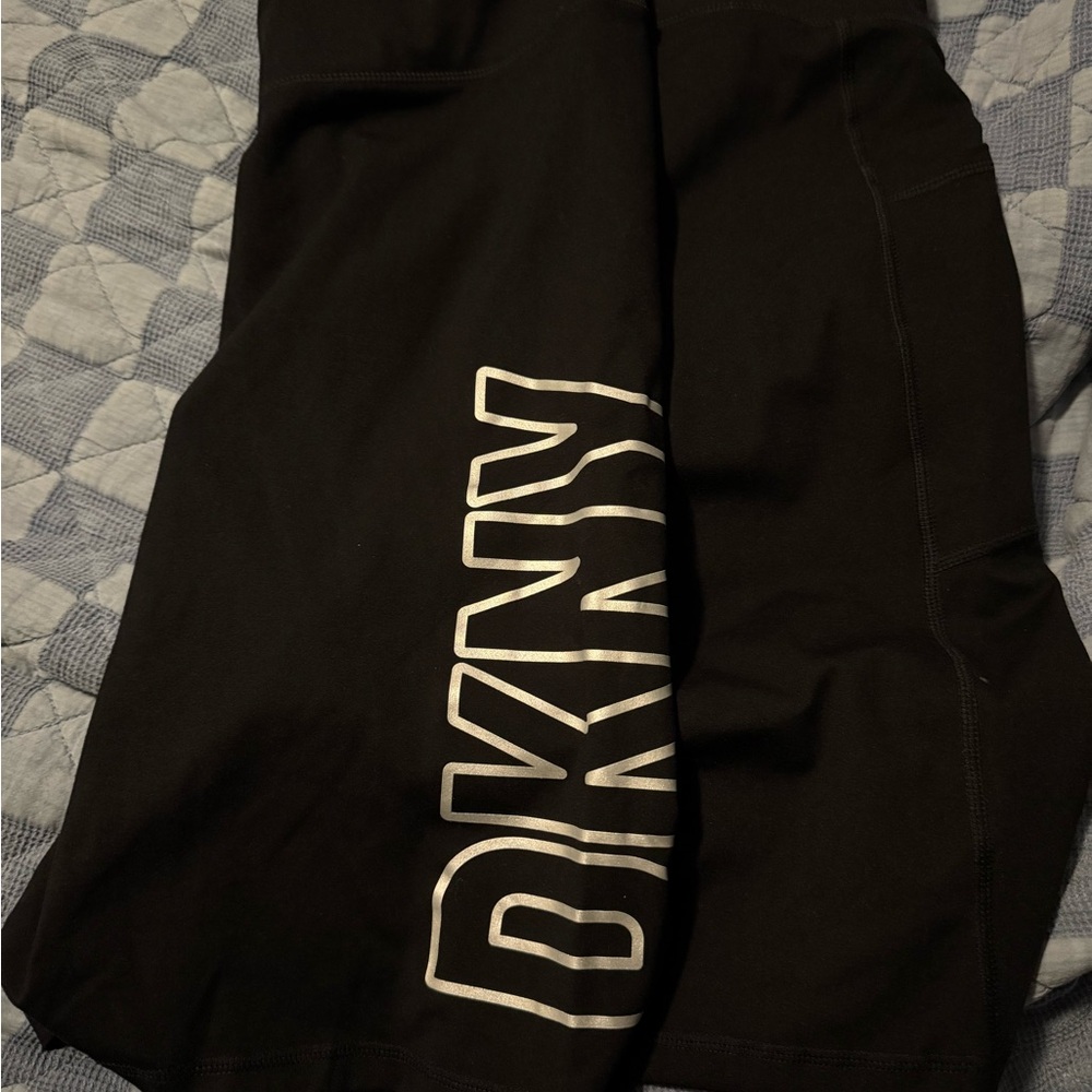 DKNY Black Biker Shorts with pockets